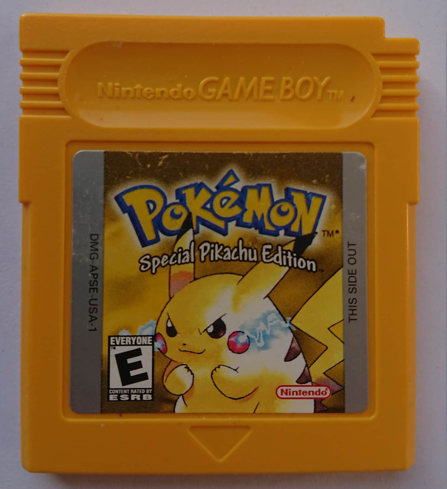 pokemon yellow cartridge sticker